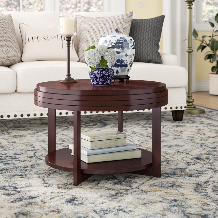 Charlton Home® Wilfredo Solid Wood Floor Shelf Coffee Table with
